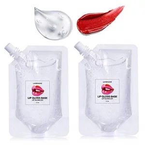 BestLand 2Pack DIY Homemade Moisturizing Lip Gloss Base, Lip Makeup Primer Basic Lipstick Material, Natural Non-stick Clear Lip Gloss Base Making Lip