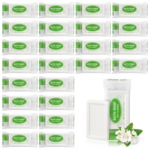 HOIQIRY Mini Travel Size Bar Soap Bulk - Pack of 10,Individually Wrapped 0.53 oz/15 grams Small Disposable Hotel Soap Bars for Vacation,Camping,Guest