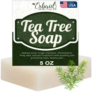 Tea Tree Soap - Natural Defense Tea Tree Oil Wash Bar for Face & Body - Remedy Soap Fights Acne, Skin Irritation, and Prevents Breakouts - Deeply Cle