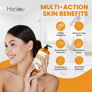 Ganskin Kojic Acid Soap for Hyperpigmentation - Skin Brightening Kojic Papaya Body Wash - Dark Spot Soap Reduces Acne, Scars, and Evens Tone - Turmer