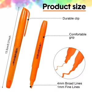 Thenshop 150 Pcs Highlighter Assorted Colors Bulk Fluorescent Highlighter Markers with Chisel Tip No Bleed Colorful Pens for Office Home Must Have Su