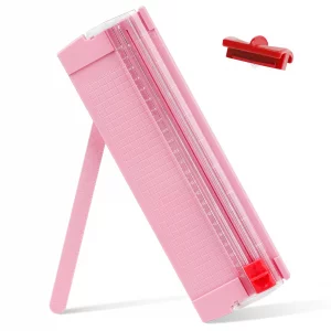 Mini Paper Cutter, Straight Small Paper Trimmer with Side Ruler for Scrapbooking Craft, Paper, Coupon, Label, Cardstock