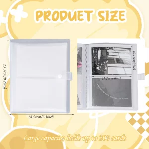 Ymapinc 40 Sheets 4x6 Index Card Holder, 160 Index Cards Organizer Binder, Flashcard Notecards Recipe Cards Storage