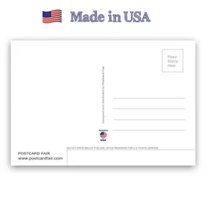 ALASKA STATE MAP postcard set of 20 identical postcards. Post cards with AK map and state symbols. Made in USA.