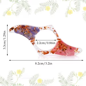 Prasacco 2 Pieces Book Page Holder, Dried Flower Book Holders for Reading Thumb Ring Page Holder Flower Bookmark Reading Accessories for Readers Book