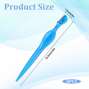 Eyebrow Razor for Women, 8 Pcs Stainless Steel Blade Eyebrow Trimmer Multipurpose Safety Face Razors Shaver for Women Makeup Care Tools Facial Hair R