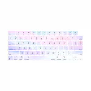 MOSISO Keyboard Cover Skin Compatible with MacBook Air 15 inch M3 A3114 M2 A2941/Air 13.6 A3113 A2681/Pro 14/16 M4 M3 M2 M1, Colorful Clouds