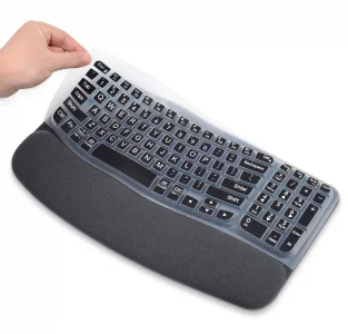 Large Print Keyboard Cover for Logitech Wave Keys MK670 Combo Keyboard Skin, Logitech Wave Keys Wireless Ergonomic Keyboard Cover Protector Skin, Log
