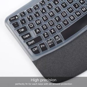 Large Print Keyboard Cover for Logitech Wave Keys MK670 Combo Keyboard Skin, Logitech Wave Keys Wireless Ergonomic Keyboard Cover Protector Skin, Log