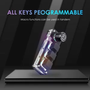 LUKCOZMO Macro Pad Macropad Macro Programmable Keypad Customized 3-Key Mini Mechanical Gaming Keyboard, One Handed Keyboard RGB LED Backlit OSU Multi
