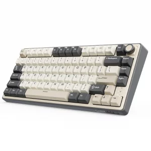 RK ROYAL KLUDGE R75 Wireless Mechanical Keyboard, 75% Percent Custom Gaming Keyboard Gasket Mount RGB Backlit with Knob & PBT Keycaps, BT5.1/2.4GHz/U