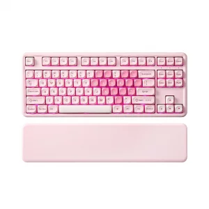 YUNZII B87 Wireless Mechanical Keyboard,QMK/VIA Programmable,TKL Layout 87 Keys,BT/2.4G/USB-C,Hot Swap Gasket Mount RGB Backlit Gaming with Wrist Res