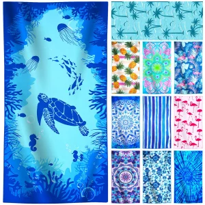 Lightweight Thin Microfiber Beach Towel Oversized Quick Dry Compact Sandproof Clearance Towels Sand Free Camping Swimming Pool Easy Pack Travel Acces