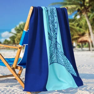 Genovega 2 Packs Oversized Beach Towel Set 36 x 72 in Large Big Pool Camping Swim Clearance Soft Towels Travel Essentials Accessories Must Haves Vaca