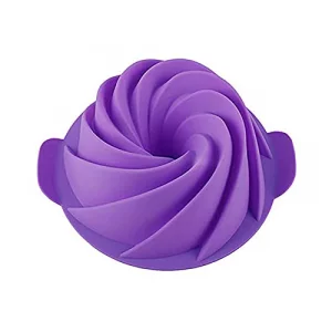 SHEbaking Silicone Jello Molds Non Stick Baking Mold, Fluted Tube Cake Pan Bakeware for Jello, Gelatin, Mousse and Cakes, BPA Free