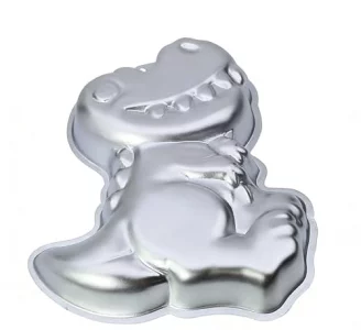 ZDYWY 12 Inch Dinosaur Shaped Aluminum 3D Baking Mould Cake Mold Tin Birthday Cake Pan - Dinosaur