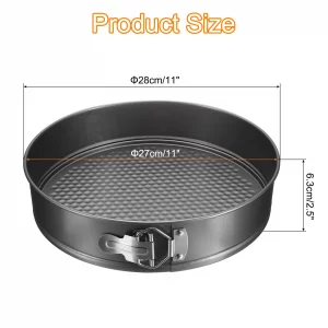 uxcell 11 Inch Springform Pan Nonstick Cake Pan with Removable Bottom Round Leakproof Cake Baking Pans Molds for Baking, Cheese Cakes, Pizza, Biscuit