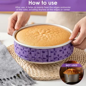 4Pcs Cake Strips for Even Baking, Cake Pan Dampen Strips, Super Absorbent, For 6 And 12 Inch, for Kitchen Bakery Restaurant