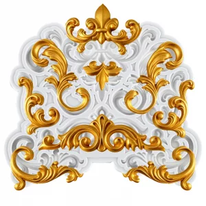 Baroque Silicone Molds Baroque Style Curlicues Scroll Lace Fondant Molds Relief Flower Filigree Mold For Crafts Candy Polymer Clay Resin 3D Sculpted 