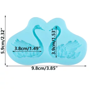 YABONAN Swan Fondant Silicone Molds for Cake Decorating Cupcake Topper Chocolate Candy Gum Paste Polymer Clay