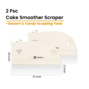 2 Pcs Cake Smoother Scraper, Cake Decorating Supplies Acrylic Cake Scraper Cake Decorating Supplies Food-Grade Transparent Flexible PE Plastic Cake S