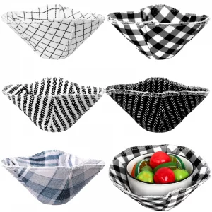 CHENGU Microwave Bowl Cozy Holders Set of 5, Microwave Hot Bowl Holder Multipurpose Heat Resistant Fruit Geometric Pattern Pads Hot Heat Proof Plate 