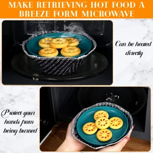 CHENGU Microwave Bowl Cozy Holders Set of 5, Microwave Hot Bowl Holder Multipurpose Heat Resistant Fruit Geometric Pattern Pads Hot Heat Proof Plate 
