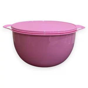 Tupperware Thatsa Mega Bowl Mixing Bowl 42 Cups 10L Pink with Matching Lid