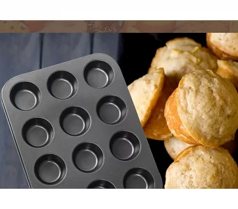 YIKANGHENG Small Carbon Steel Non Stick Coating Muffin Pan, 1 Pack Mini Size 10.5 Inch x 7.2 Inch 12 Cup Cupcake for Baking of Muffin, Cake, Doughnut