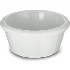 Carlisle FoodService Products Plastic Ramekins, Sauce Bowl For Catering, Kitchen, Restaurant, 6 Ounces, White