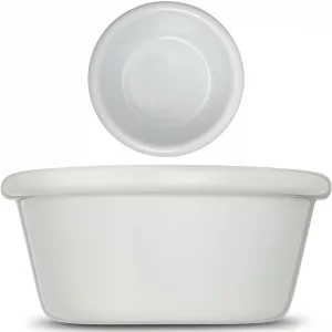 Carlisle FoodService Products Plastic Ramekins, Sauce Bowl For Catering, Kitchen, Restaurant, 6 Ounces, White