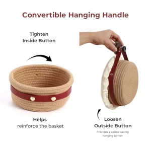 FOGMHU 2-Pack Banneton Bread Proofing Baskets - Sourdough Starter Kit for Home Bakers, Cotton Rope Bannetons with Liners, Hanging Hooks, Dough Guide 