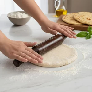 Wooden Rolling Pin 11.5 Inch | Smooth Wood Dough Roller for Roti, Pizza, Pastry & Baking | Easy Grip Kitchen (Rolling Pin.)