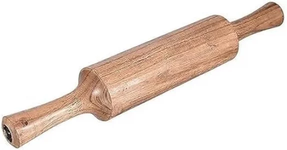 Wooden Rolling Pin (12 Inch) - Traditional Belan for Roti, Chapati & Dough Rolling, Kitchen Tool (1 Pack)