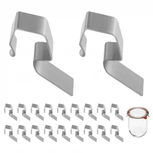 Giokyi 20 Stainless Steel Clips for Weck Jars - Jar Stainless Steel Clamps for 10 Jars, Airtight Clamps for Secure Closure and Seal