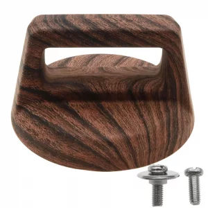 safycaby 1 PCS Universal Pot Lid Top Replacement Knob Pot Lid Cover Knob Handle for Kitchen Cookware Light-Colored Wood Grain (Dark Grain)