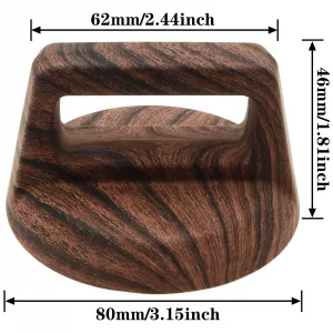 safycaby 1 PCS Universal Pot Lid Top Replacement Knob Pot Lid Cover Knob Handle for Kitchen Cookware Light-Colored Wood Grain (Dark Grain)