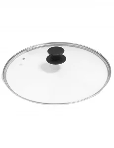 luvilly1Pack 8 Inch Tempered Glass Lid, Stainless Steel Rim Frying Pan Cover 8 Inch Wok Lid, Durable Frying Pan Lids for Cooking/Professional Chefs