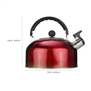 ABOOFAN Whistling Tea Kettle Stovetop Boiling Kettle with Ergonomic Handle 7.28 Inch Large Capacity for Home Kitchen Gas and Induction Stove Use