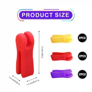 6 Pcs Utensil Pot Clip Universal Silicone Pot Spoon Holder Heat Resistance Non-Slip Spoon Rest for Kitchen