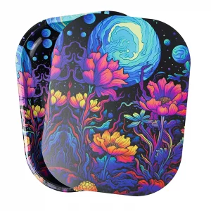 Metal Trays with PVC Soft Magnetic Lid Metal Tray with Lid Cover Small Cute Decorative Tray Ideal Storage for Home or on The Go, 7