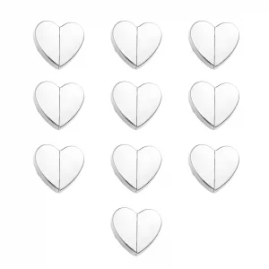 10pcs Curtain Magnets Closure, Heart-Shaped Magnetic Curtain Closure Detachable Zinc Alloy Magnetic Drapery Clips for Bedroom Bathroom Office Draperi