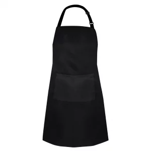YOLCAR Black Bib Apron, Adjustable Apron with 2 Pockets, Unisex Aprons for Chefs and Home Kitchen