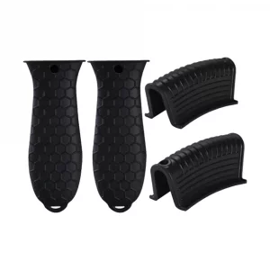 LannuMet 4 Pack Silicone Cast Iron Skillet Handle Covers,Non-Slip Hot Handle Holder Cover,Heat Resistant Assist Pan Handle Sleeve for Cast Iron Skill
