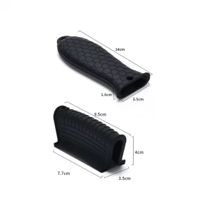 LannuMet 4 Pack Silicone Cast Iron Skillet Handle Covers,Non-Slip Hot Handle Holder Cover,Heat Resistant Assist Pan Handle Sleeve for Cast Iron Skill