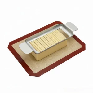 Butter Cheese Slicer Cutter with Silicone Baking Mat - Stainless Steel Butter Cutter for Block Cheese Butter Slicer Cutter