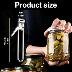 2026 New Adjustable Stainless Steel Jar Opener?Jar Opener Multi-Tool - Effortlessly Open Jars, Bottles, Cans & Pop-Tops?Perfect for Seniors Use