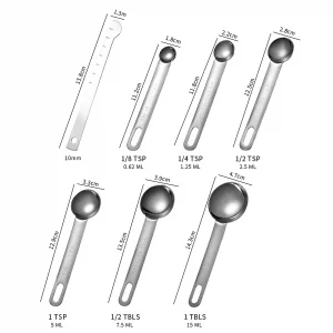 Tablespoon Measuring Spoons Set,7 PCS Metal Measuring Spoons,Stainless Steel Measuring Spoons for Cooking Bakeing