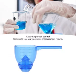 Funnel Scoop for Powder, 25g Spill Proof Bottle Scoop Measuring Spoon Kitchen Measuring Tool for Kitchen Milk Coffee Protein Powder (Blue)