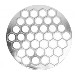 Russian Pelmeni Form Ravioli Maker Dumplings by Aluminum Alloy, 37 Holes, Easy to, Amateur and Professional Chefs, Space Saving Trivet (Silver)
